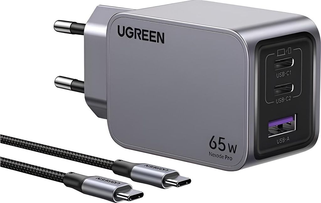 Ugreen Nexode Pro 65W GaN Charger with USB-C Cable (25871) Produktbild 
