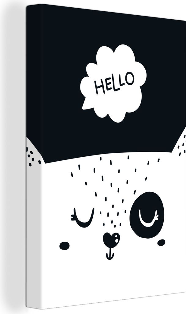 OneMillionCanvasses - Leinwandbilder - 90x140 cm, Katze - Zitat - Kinder - Jungen - Mädchen - Baby, Wandbilder Kunstdruck Wanddekoration - Wands...
