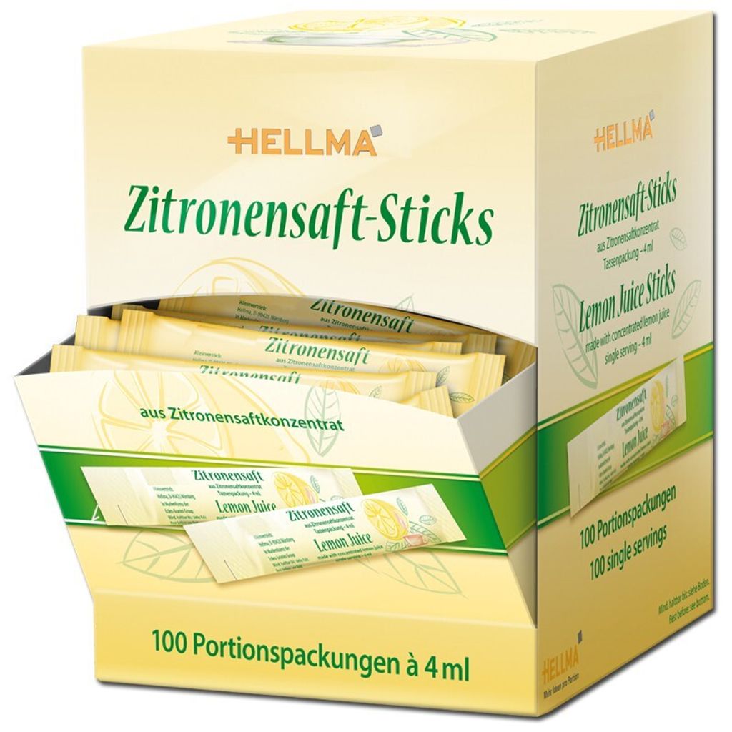 Hellma Jus de citron en bâtonnets pour affiner le goût Image du produit 