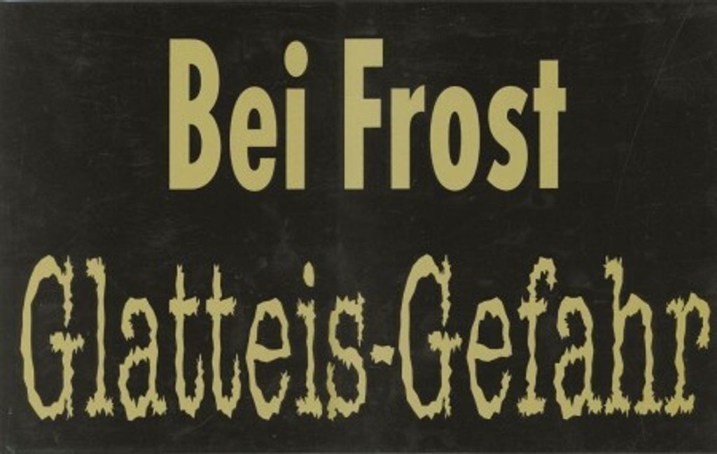 Warnschild - Bei Frost Glatteis-Gefahr - 308727 - Gr. 40 x Produktbild 
