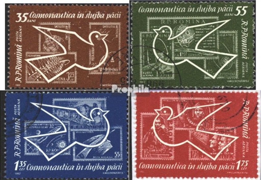 Briefmarken Rumänien 1962 Mi 2086-2089 (kompl.Ausg.) gestempelt Weltraumforschung