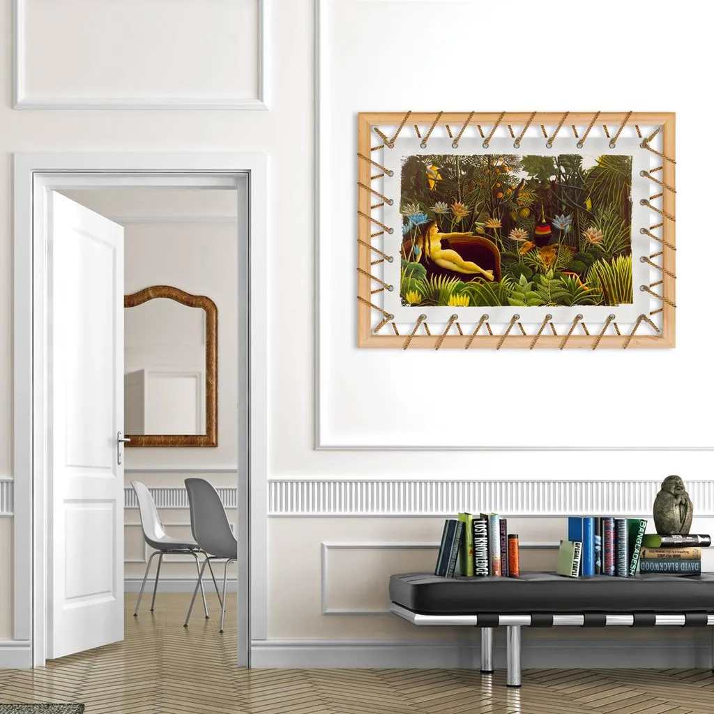 Cabane de Jeu Intérieure 70x95 cm - Imprimé Jungle Henri Rousseau