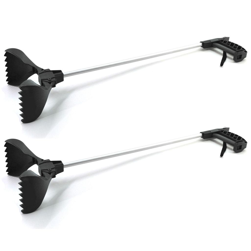 2er Set Universal Greifzange mit Schaufel Alu Müllzange Produktbild 