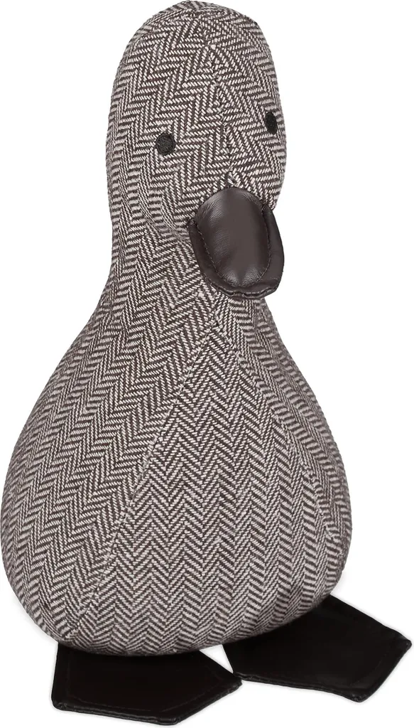 Butoir de porte lourd anti-claquement oie - Cale porte tissu sable 27cm
