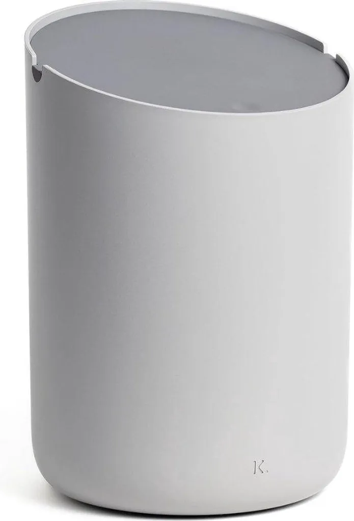 Poubelle cosmétique 2 L avec couvercle blanc mat pour salle de bains