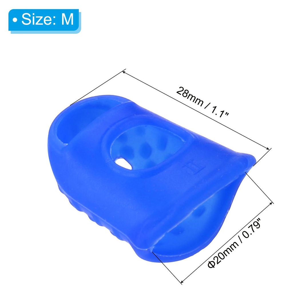 0.79" 15Pack Gummi Fingerspitze Silikon Daumen Fingerkuppen Schutz Abdeckungen Polster Fingerhut fš¹r Gitarre Spielen Bš¹ro Z?hlen N?hen Mittel...