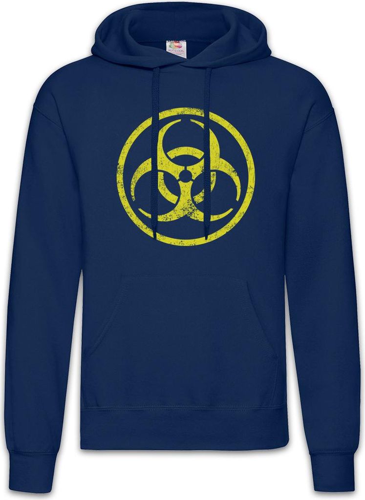 Urban Backwoods CDC Biohazard Logo, Herren Hoodie, Farbe: Navy, Größe: 2XL