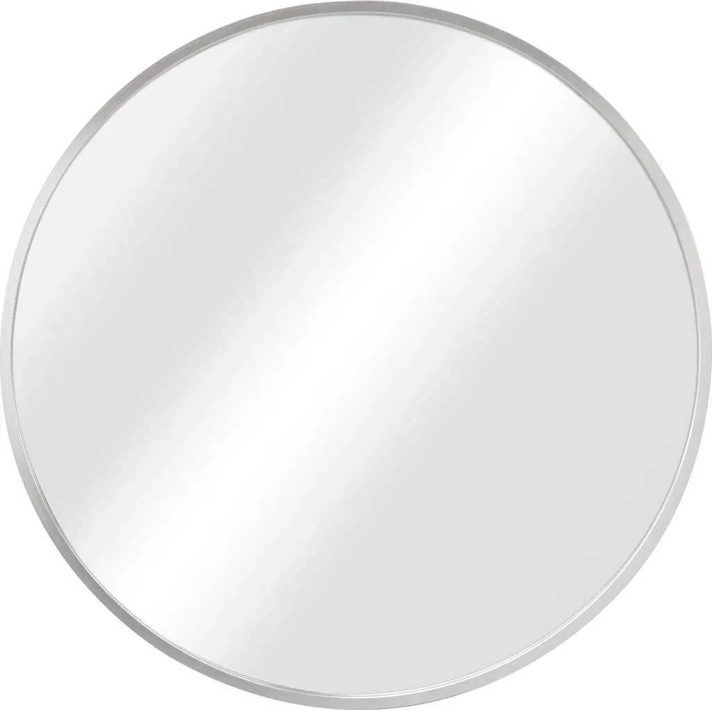 Miroir de salle de bain ou salon Andres - Rond 50cm Argenté Aluminium