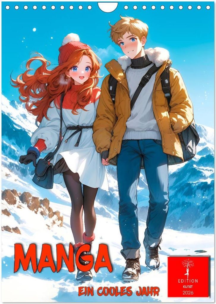 Manga - ein cooles Jahr (Wandkalender 2026 DIN A4 hoch), CALVENDO Monatskalender