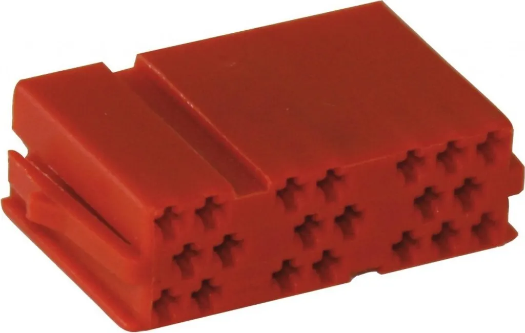 Set 10x Connector Housing Mini ISO 20 Pin Rosso - Ricambio Professionale