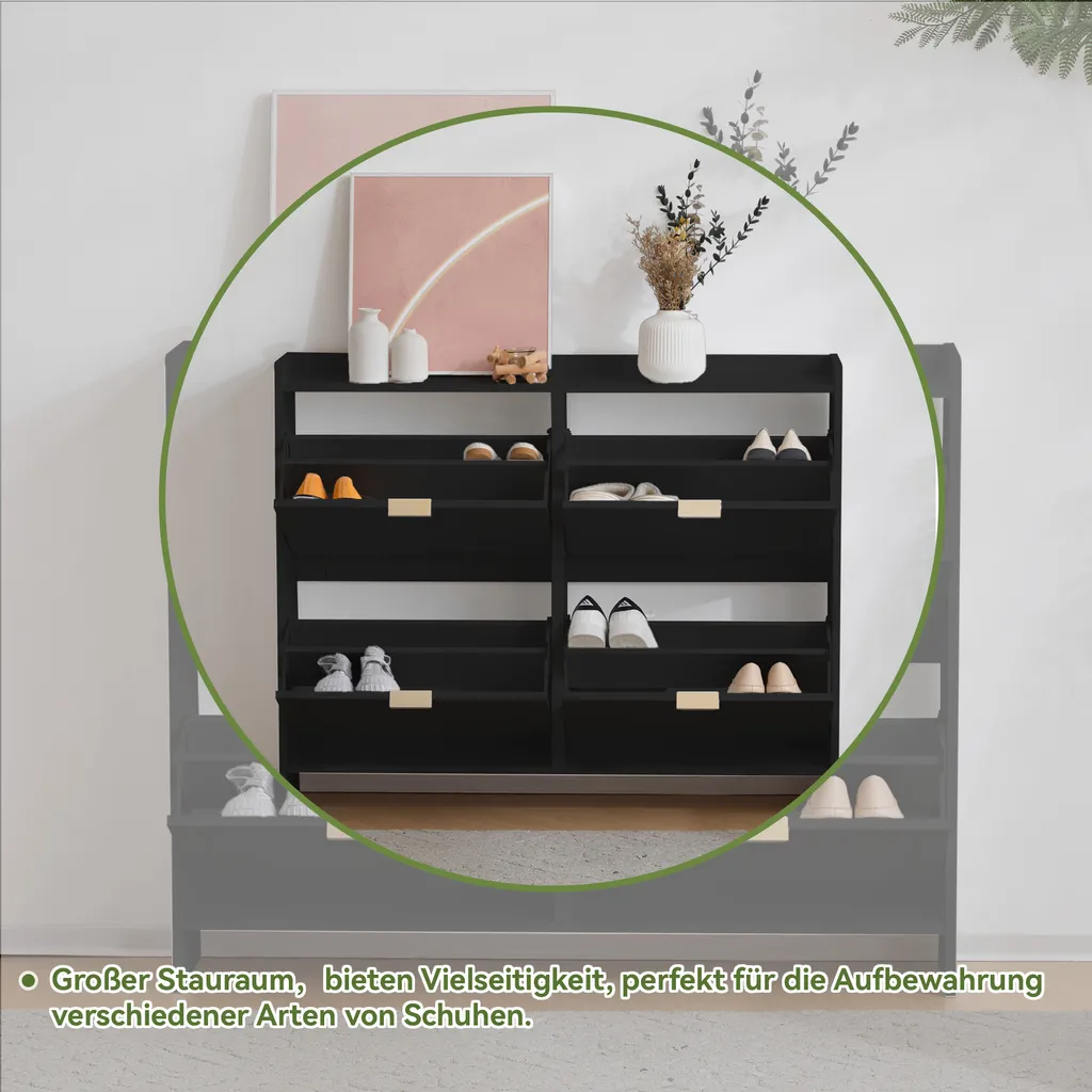Commode à Chaussures Gain de Place : Solution de Rangement Largeur 110cm - 5