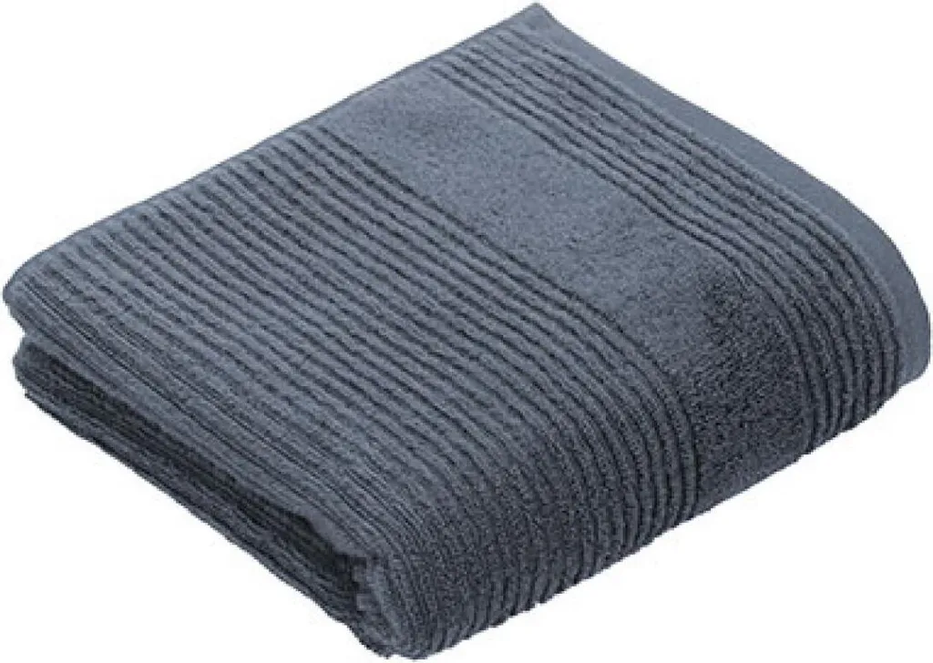 Asciugamano Vossen Domani 50x100 cm Grigio Scuro - Morbidezza Vegan