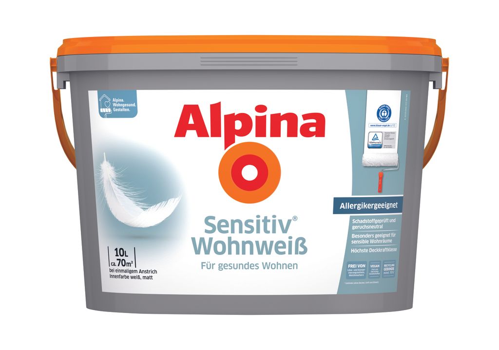 Alpina Sensitiv Wohnweiß 10 Liter Produktbild 