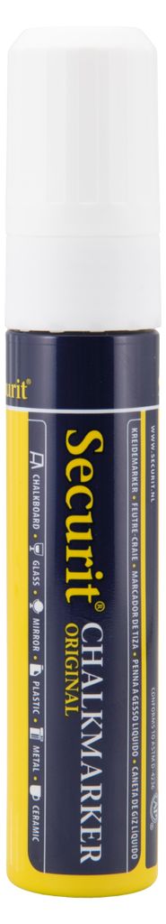 Securit® Original Kreidemarker mit Block-Spitze in Weiß - Produktbild 