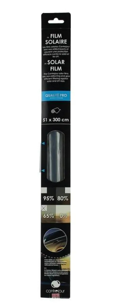 Film teinté CONTREJOUR 463903 noir profond pour vitres auto en boîte