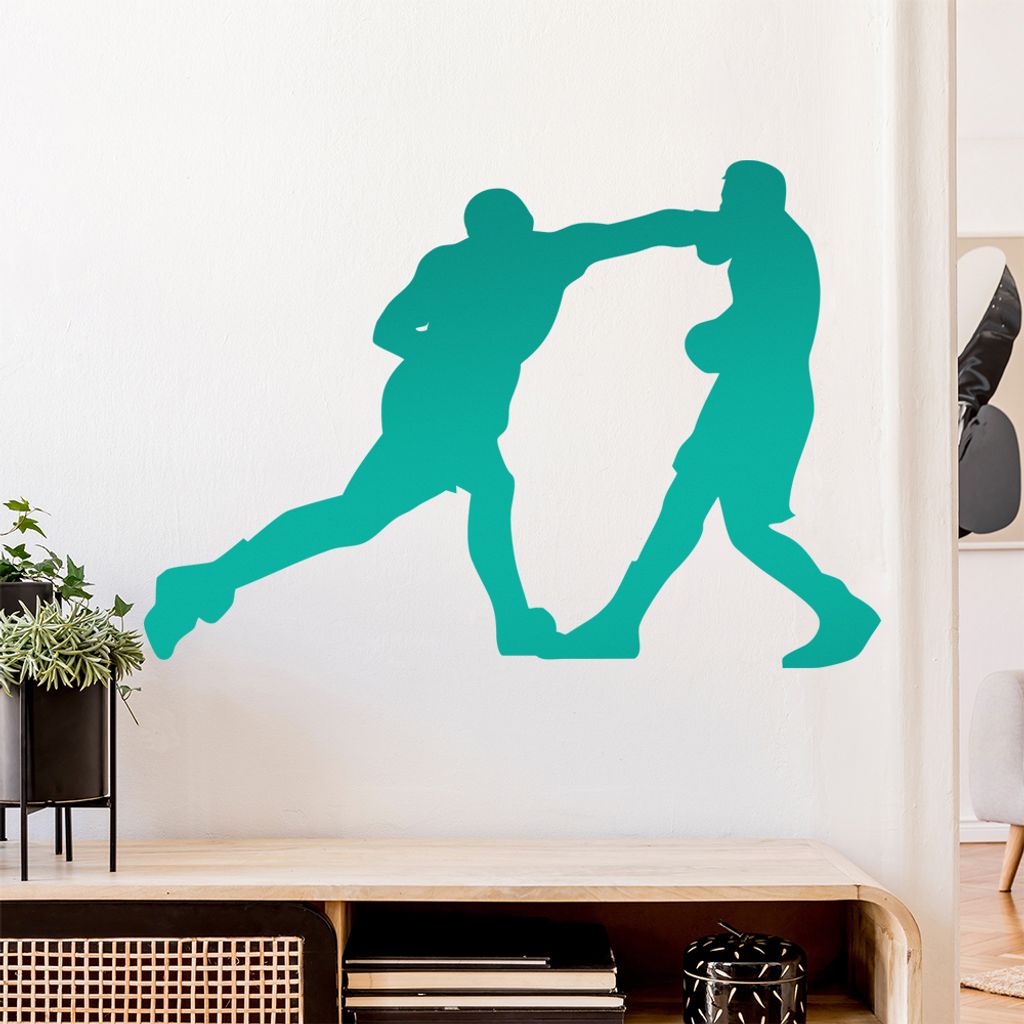Boxen Knockout Figur Boxer Wandtattoo Wandaufkleber Wall Sticker - Dekoration, Küche, Wohnzimmer, Schlafzimmer, Badezimmer