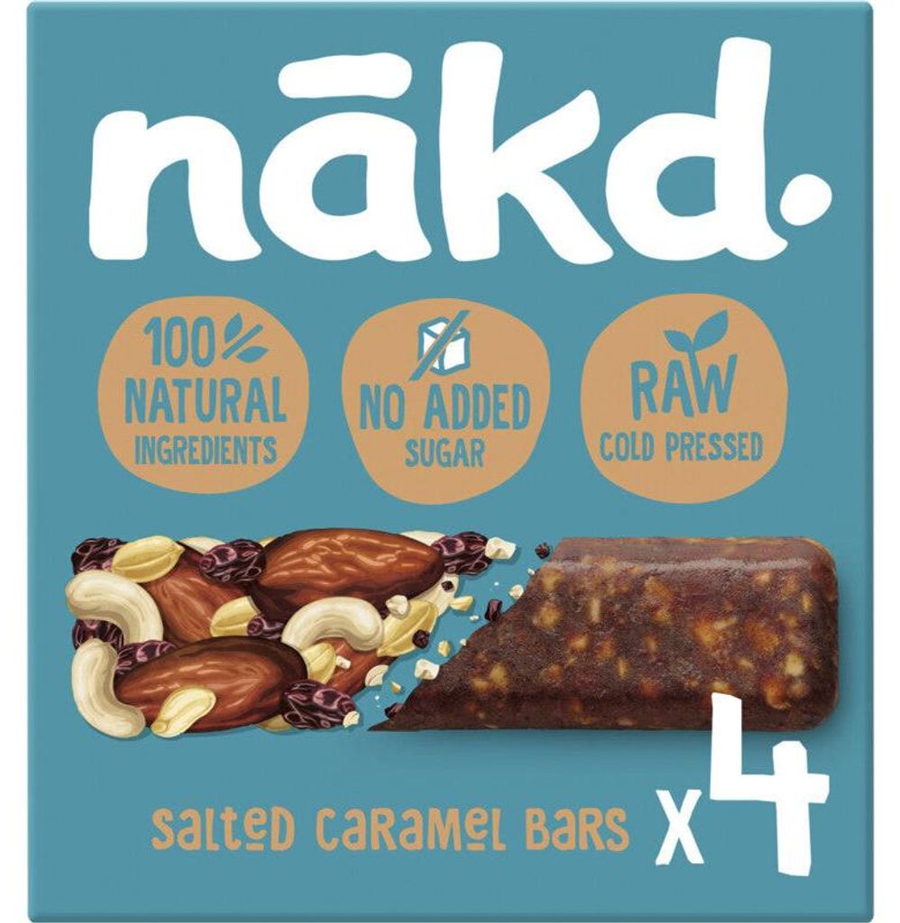 Nakd Salted Caramel Fruchtriegel mit Nüssen, 140 g – Produktbild 