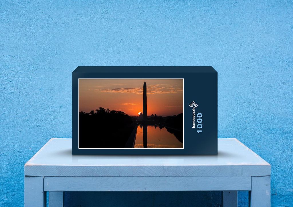hansepuzzle 36798 - Washington dc Puzzle, 1000 Teile, Gebäude, 60,0 x 46,0cm mit hochwertiger Aufbewahrung, Kartonbox & Beutel