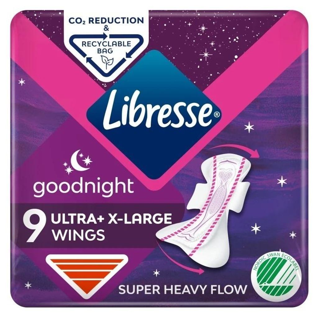Libresse Goodnight Ultra Wings XL (9 Stück) Produktbild 