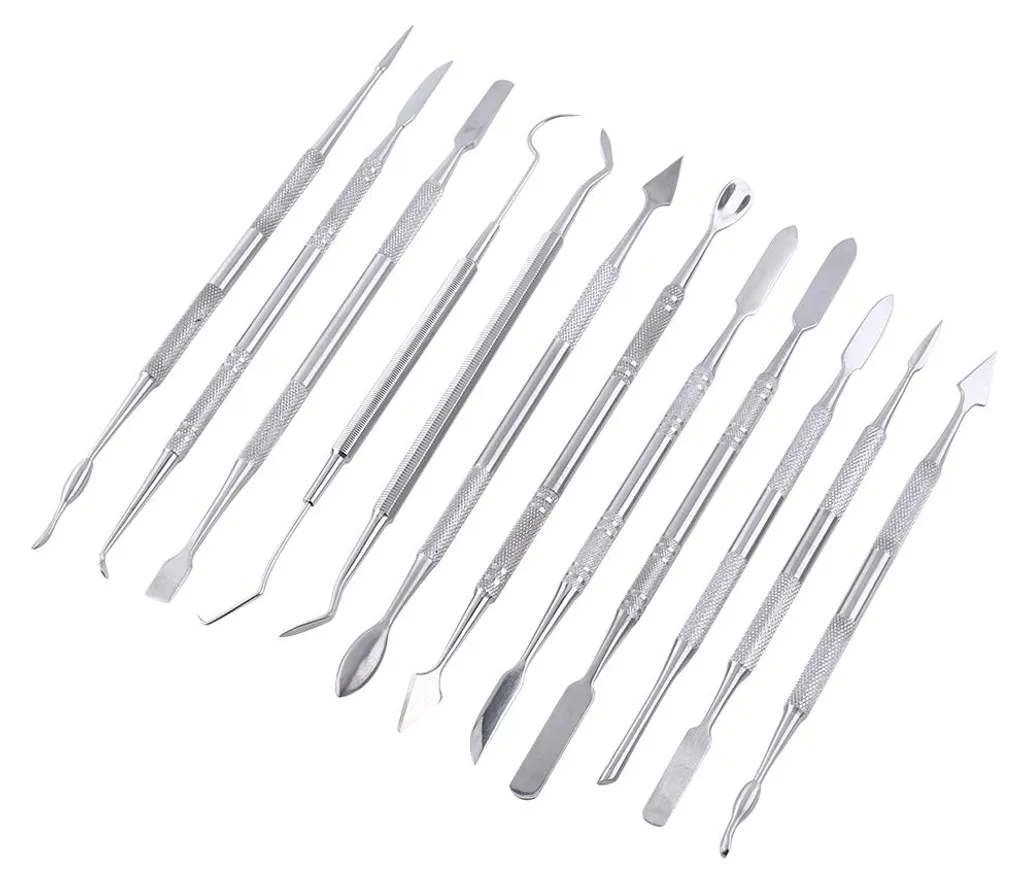 Outils de sculpture sur cire double face en acier pour joaillerie x12