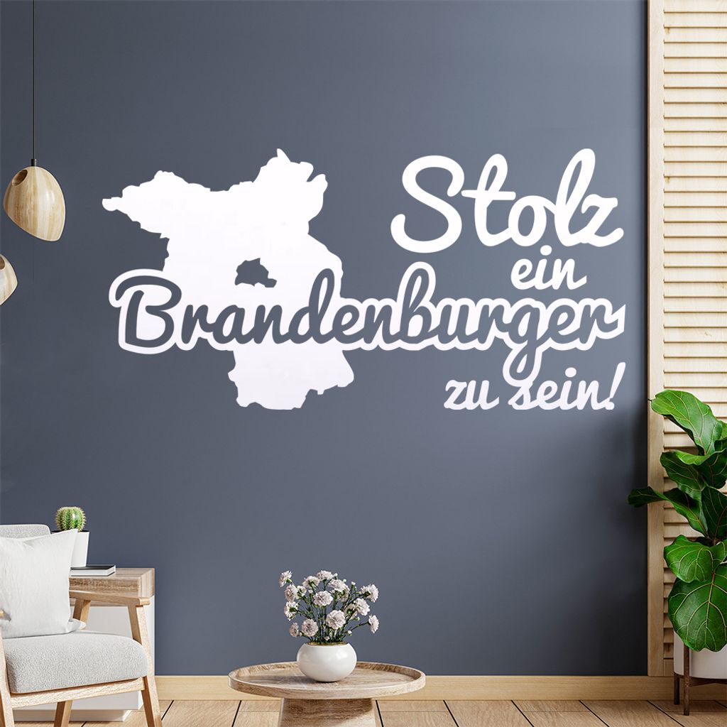 Brandenburger Stolz Wandtattoo Wandaufkleber Wall Sticker - Dekoration, Küche, Wohnzimmer, Schlafzimmer, Badezimmer