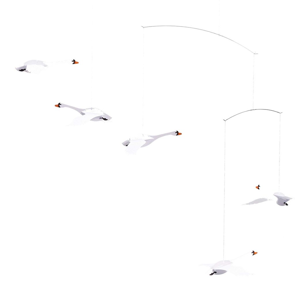 Flensted Mobiles Schwäne des Nordens Karton 55x45 cm weiß, Produktbild 