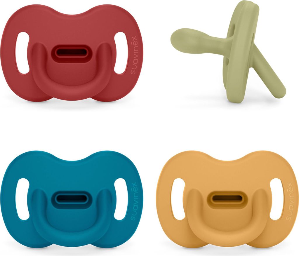 Suavinex, Schnuller aus Silikon 4er-Pack, für Babys 0-6 Monate, Schnuller mit physiologischem Sauger Sx Pro, Symmetrisch, Superweich und Flexibel,...