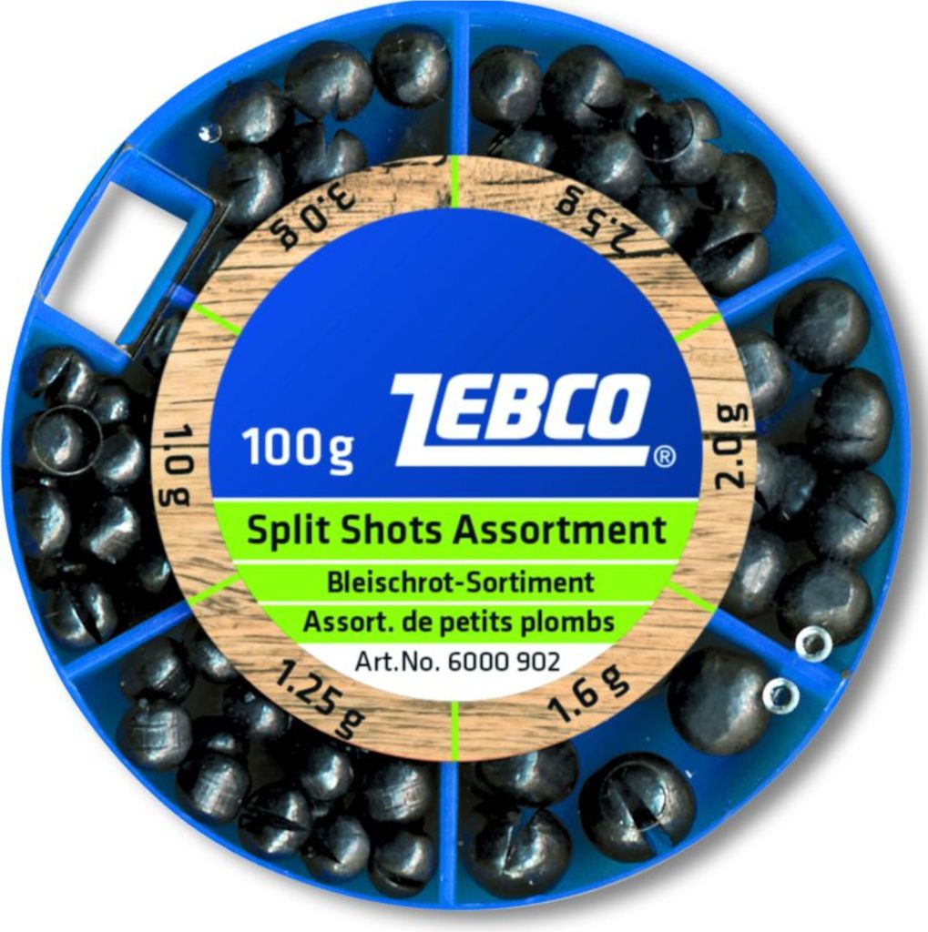 Zebco Bleischrot-Sortiment grob - 100g Spaltbleie Produktbild 