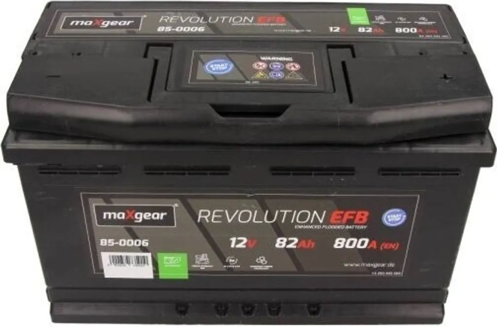 Batterie de démarrage 12V 82Ah 800A pour Audi A4 A5 A6 Q5 et VW Polo T6