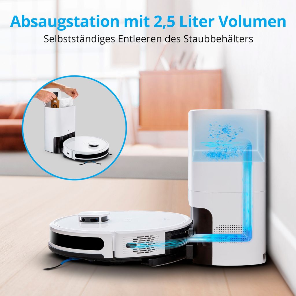 MEDION Saugroboter mit Absaugstation und Wischfunktion X20 Produktbild 3