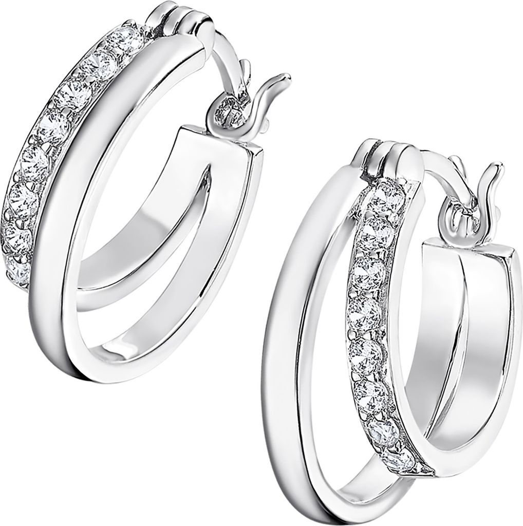 Lotus Silver Creolen 925er Silber Ohrringe Lotus Silver Trendy Damen JLP3511-4-1