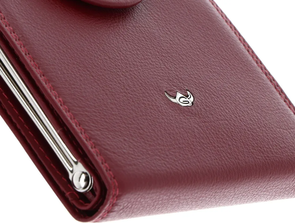 Portafoglio RFID Golden Head Polo Rosso - Nappa Bovina Certificata - 7