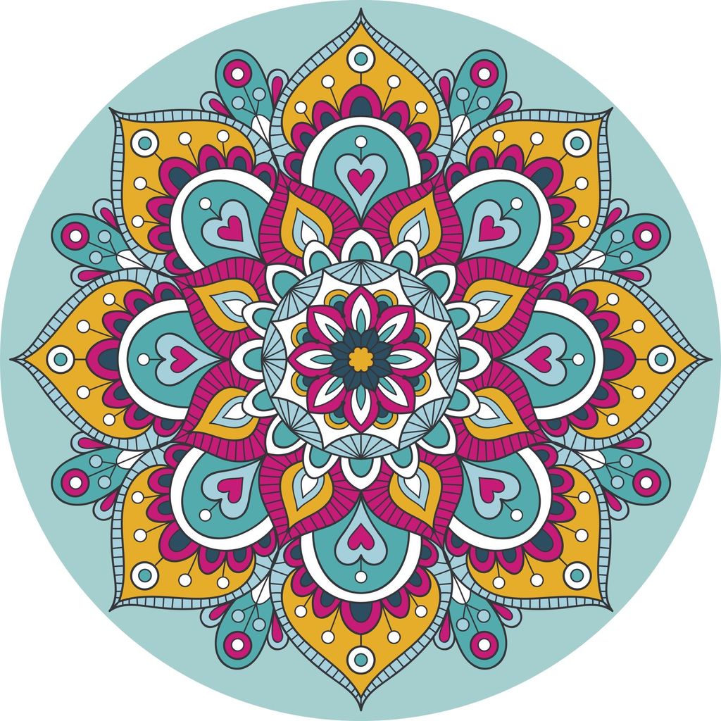 GRAFIX Diamantová mandala rámová malba tyrkysová 30cm Obrázek produktu 