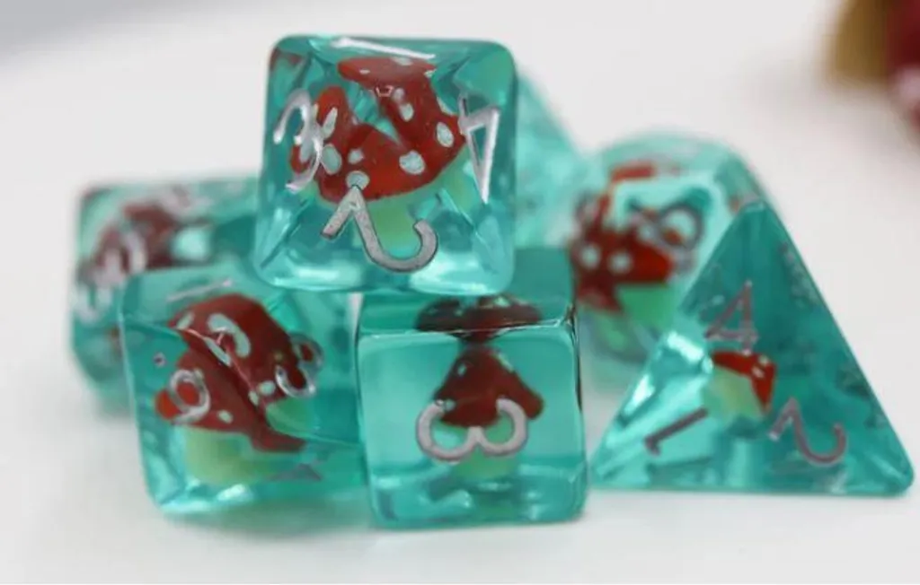 Jeu de dés pour JdR Power Up Mushroom multicolore spécial immersion