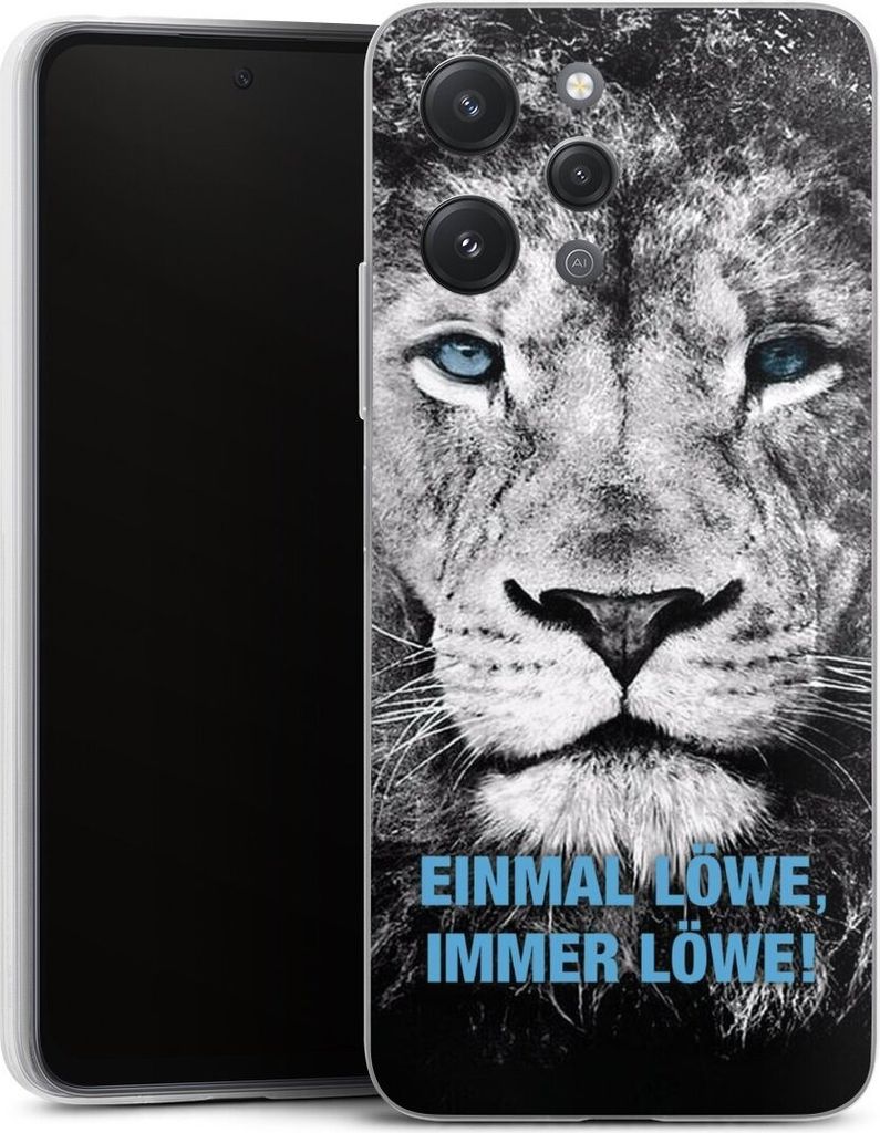 DeinDesign Slim Hülle für Xiaomi Redmi 12 Silikon Case Ultra Dünn Handyhülle Löwe Offizielles Lizenzprodukt TSV 1860 München