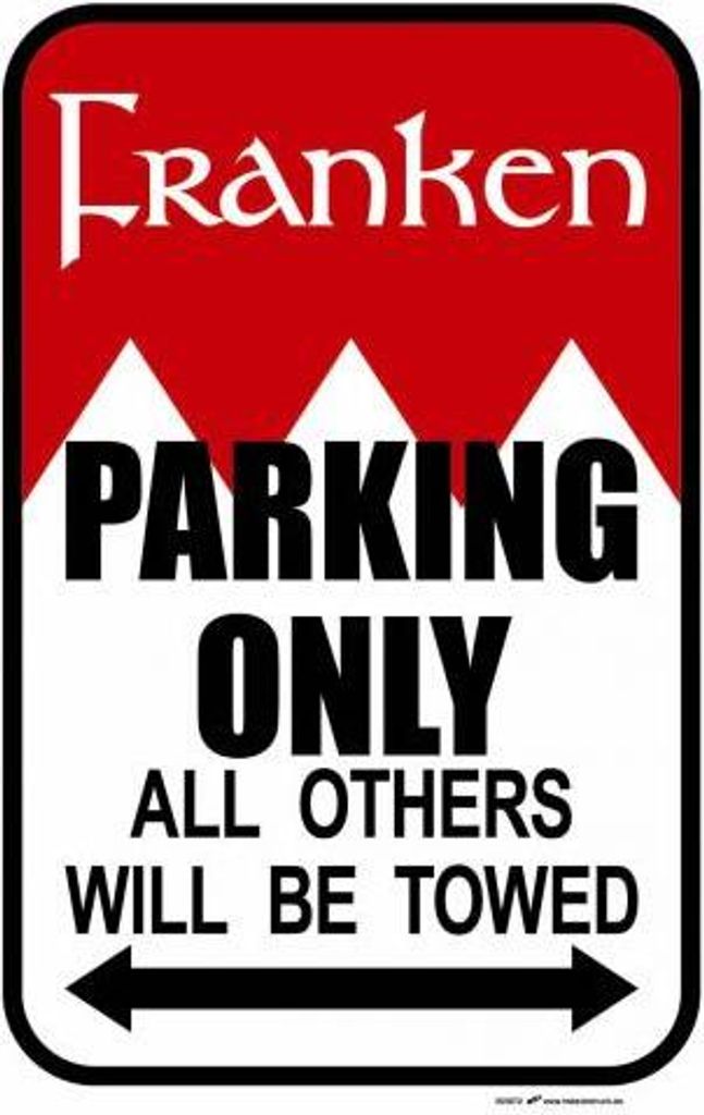 Hinweisschild - Parkschild - " Franke..." - 303094-1 -
