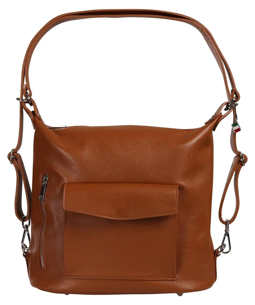 Sac à dos en cuir véritable marron Florence avec finitions main