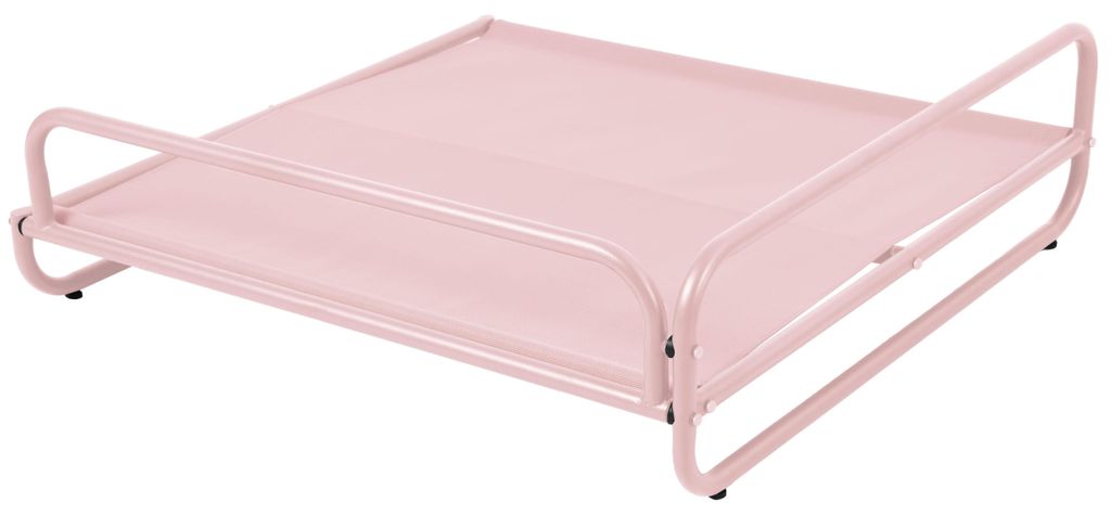 Gestell für einen modularen Gartenliegestuhl mit rosa Muster - Oviala Mixi