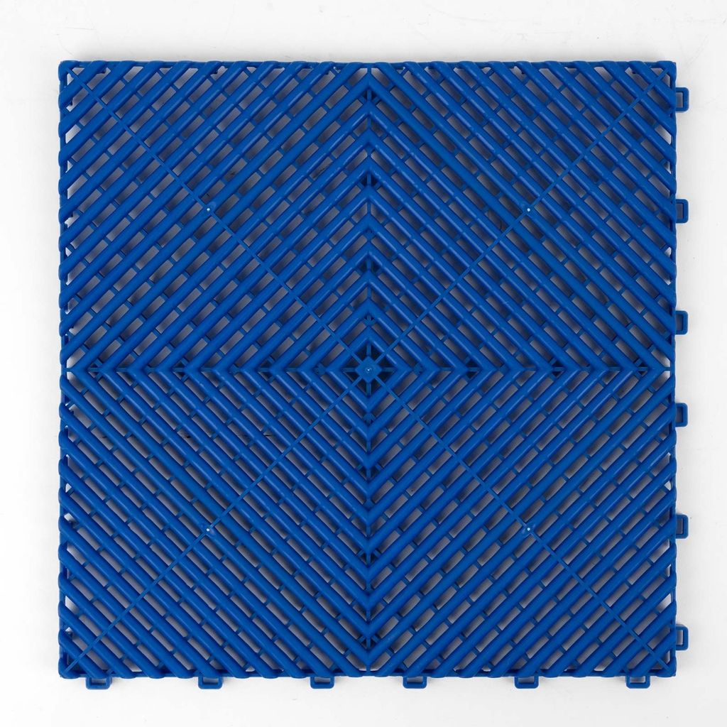 Klickfliesen für Balkon blau Garagenboden Fliesen aus Kunststoff 40 x 40 cm Plastikfliesen für Outdoor und Indoor