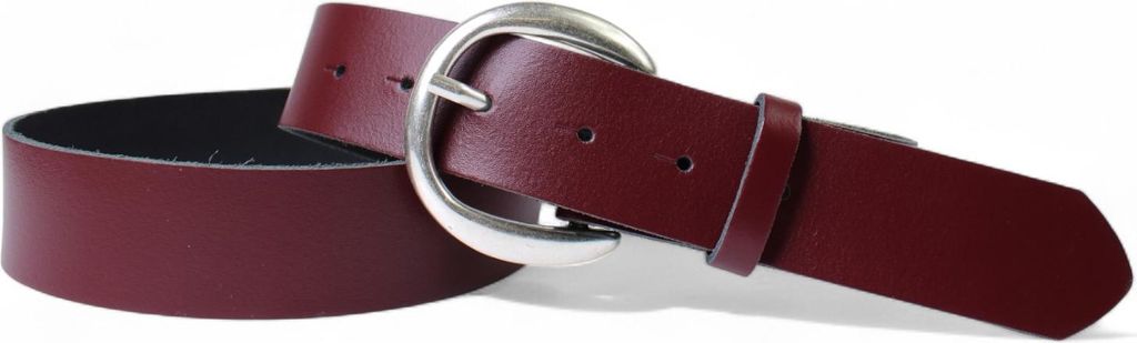 FRONHOFER Gürtel Damen 4 cm runde Gürtelschnalle mattsilber echt Ledergürtel