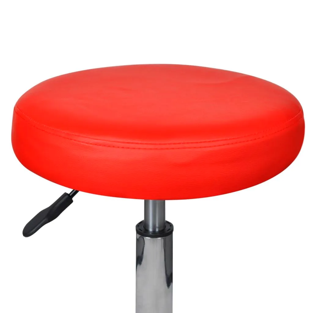 Sgabello Design Rosso 84960: Eleganza Regolabile per Living Moderni