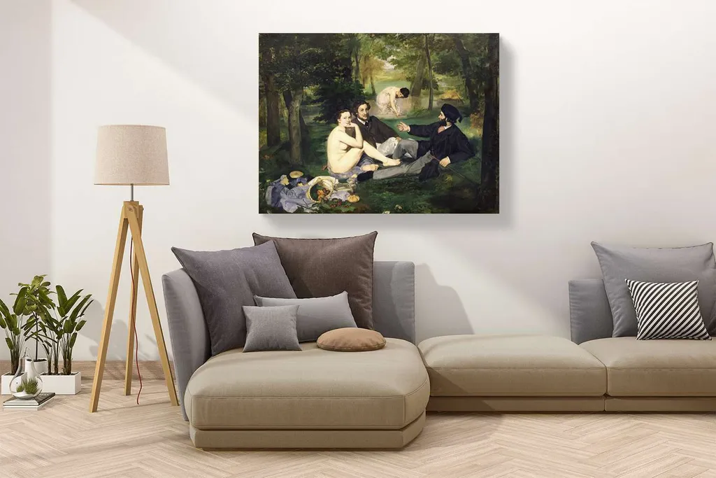 Décoration murale : Tableau sur toile Manet Déjeuner sur l'herbe 60x40 - 3
