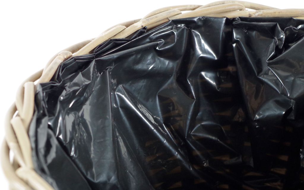 Kobolo Übertopf 26x35 cm mit Folie braun Rattan - Produktbild 5