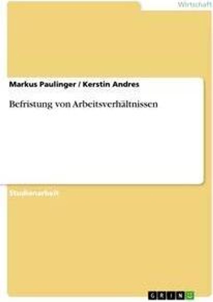 Befristung von Arbeitsverhältnissen