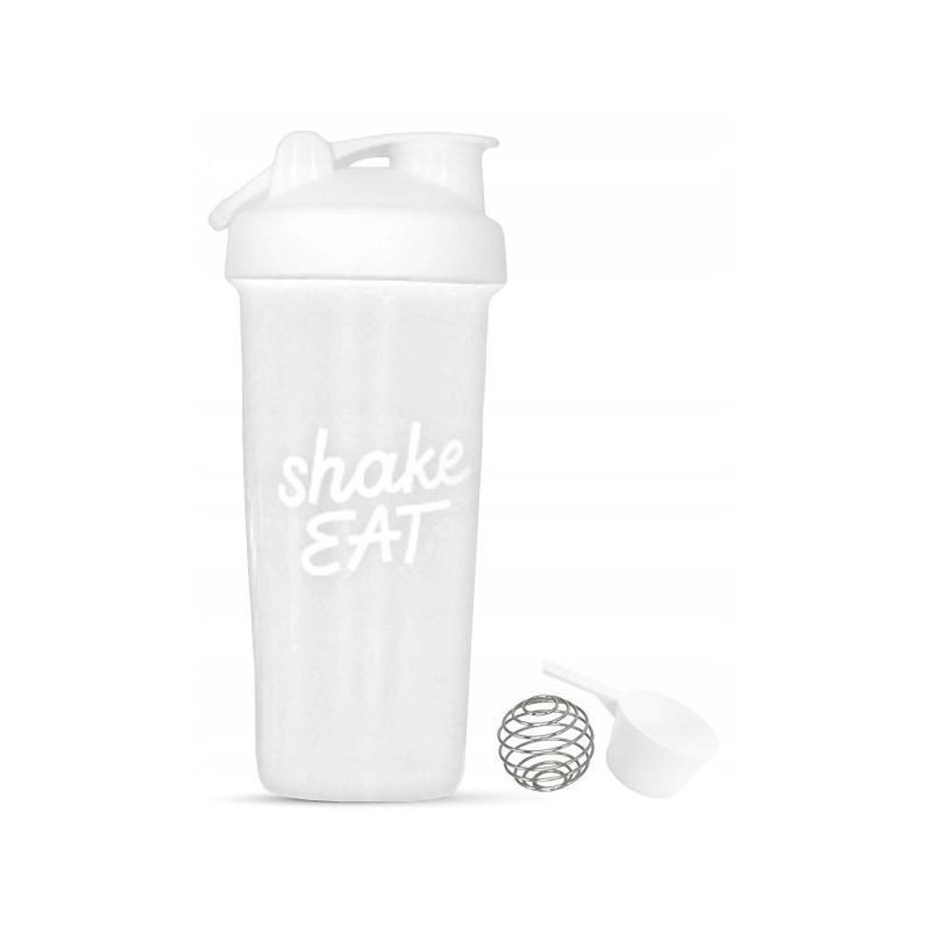 Shaker 600 ml | transparent-weiß | für Proteinshakes & Produktbild 