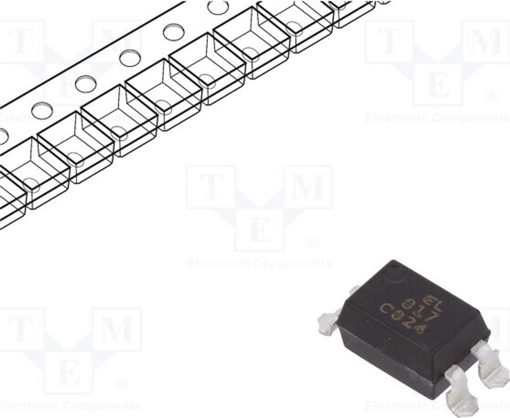 5x Optokoppler Uce: 35V EL817S1 (TU) Optokoppler - ausgang Kanäle: 1 SMD