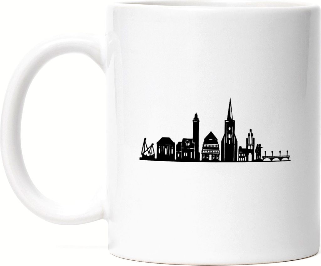 Neustadt in Holstein Silhouette Tasse Weiß - Geschenk für Ostsee-Fans