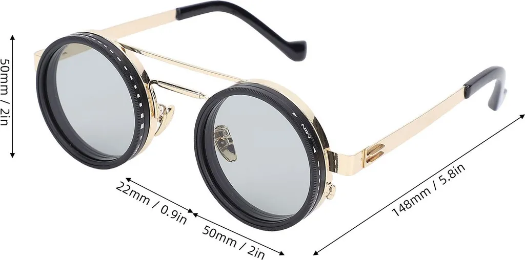 Lunettes de pêche polarisées rondes avec verres à opacité variable - 3