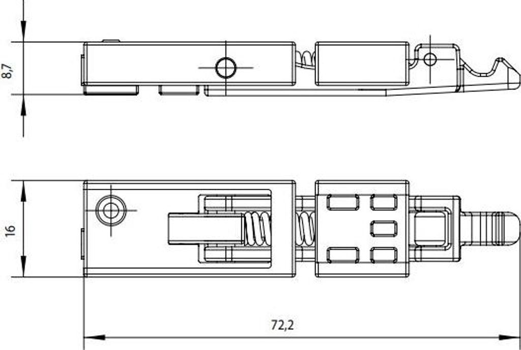 Arrêt mécanique GEZE pour bras à coulisse Boxer 12 mm - Image du produit 