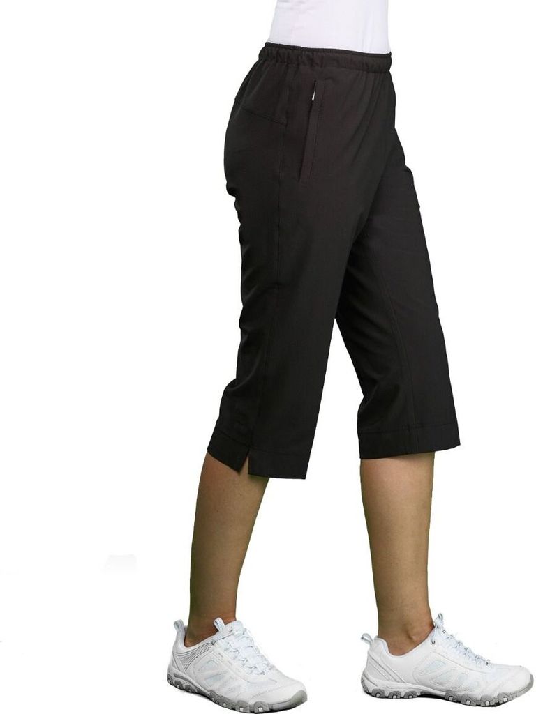 Authentic Klein - Komfort 3/4 Stretch-Freizeithose für Damen - schwarz - Gr. 52